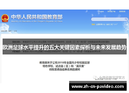 欧洲足球水平提升的五大关键因素探析与未来发展趋势